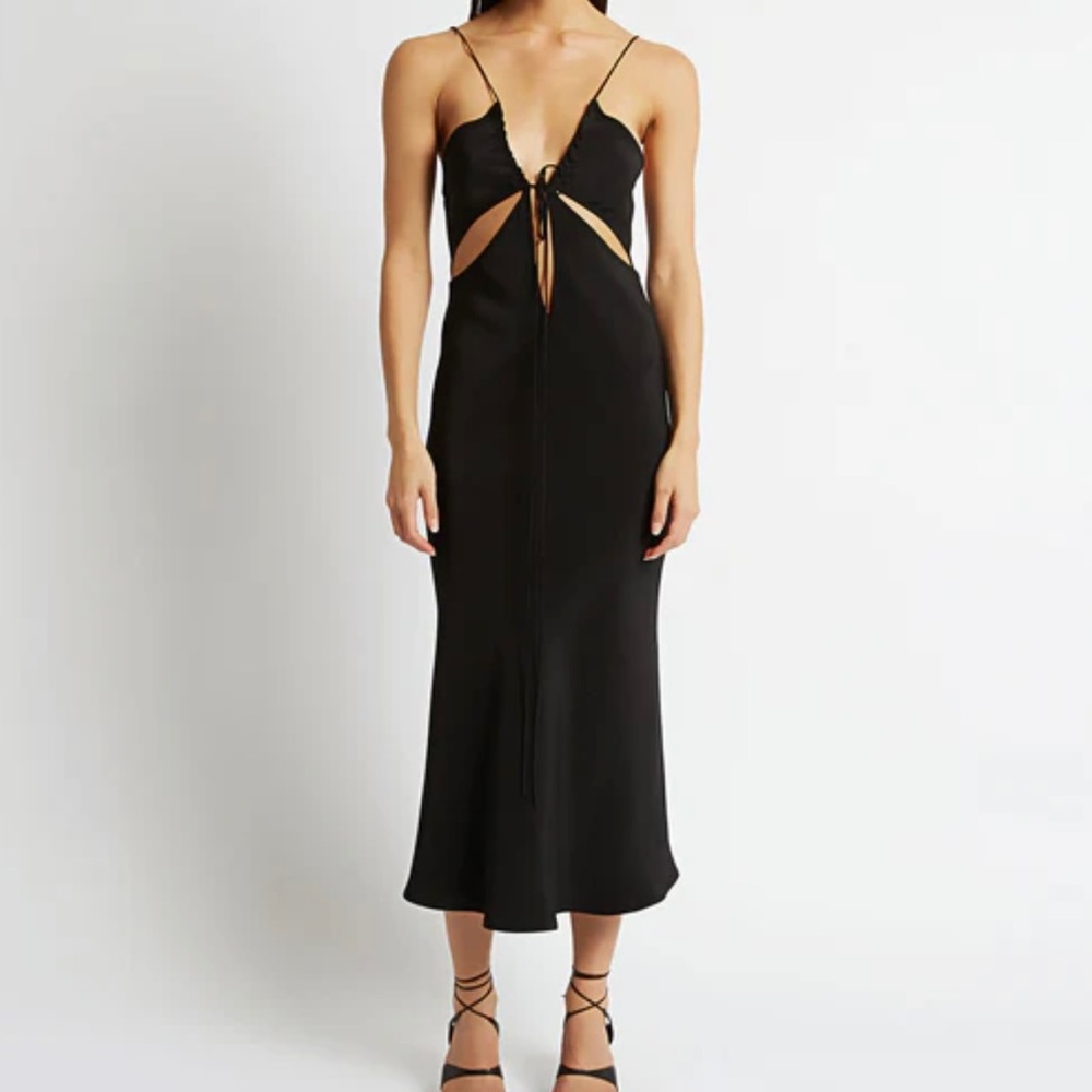 Christopher Esber Triquetra front tie slip dress, size 0 (AU4)